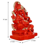 Load image into Gallery viewer, JaipurCrafts Polyresin Ganesha Statue for Car Dashboard Ganesha Murti Ganpati Idol Figurine for Home Temple| Ganesha Idol for Car Dashboard -Ganesha Idol for Home Decor Entrance (4 inches,Orange)