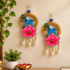 Load image into Gallery viewer, Webelkart Premium Set of 2 with Shubh Labh Wall Hanging for Diwali Decoration| Wall Decor |Temple Decor Wall Hanging |Pooja and Home Decor Hanging (Flut Designs)