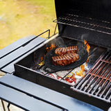Load image into Gallery viewer, Webelkart Premium Cast Iron Grill Pans with Iron Grill Tawa | Ribbed Barbecue Pan with Dual Handles | Perfect for Grilling Vegetables, Paneer &amp; Meat |Gas &amp; Induction Compatible Non-Stick(12" Inches)