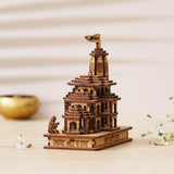 Load image into Gallery viewer, Webelkart Premium Ram Mandir Ayodhya Wooden Temple Beautiful Plywood Mandir Pooja Room Home Decor Office/Home Temple (7&quot; Inches)