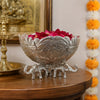 Load image into Gallery viewer, Webelkart Premium Embossed Silver Elephant Fruit Bowl | Decorative Urli Bowl for Home Décor |Living Room, Pooja Room &amp; Festive Decoration Diwali Gift Item (7" Inches)
