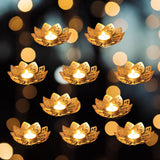 Load image into Gallery viewer, Webelkart Lotus Shape Decorative Tealight Candle Holder for Diwali Decoratoin| Diya for Diwali Gifting Items (4.72" Inches Set of 2) Candle Holder for Home Decor, Dinner Candle Holder