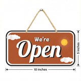 गैलरी व्यूवर में इमेज लोड करें, Webelkart Premium We Are Open Acrylic Sign Name plate For Office/Business/Restaurents/Clinic/ - 10 x 5 Inches | Open Closed Name Plate For Business