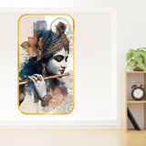 गैलरी व्यूवर में इमेज लोड करें, Webelkart Krishna Wall Painting For Home/Office Decor | 3D UV Printed Wall Decor for Living Room, Bedroom &amp; Temple | Home Decoration Item (18 x 11 Inches)