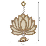 Load image into Gallery viewer, JaipurCrafts Premium Yellow Lotus Wall Hanging |Lotus Back Drop Hanging Wall Hanging Home and Office Decor (Wood Set of 5) 6&quot; Inches