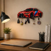 Load image into Gallery viewer, Webelkart MDF UV Printed Key Holder for Wall with 5 Hooks – Decorative Wooden Key Hanger Organizer for Home, Office, Entryway – Wall Mounted Key Stand (12 INCHES) (Red)