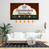 Load image into Gallery viewer, Webelkart Customised House Name Plate For Home Entrance Outdoor - Wooden Door name plates | Name Plate For Home, Office &amp; Home Entrance (14 x 10 inches)