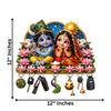 Load image into Gallery viewer, Webelkart Premium Radha Krishna Wooden Key Holder for Home Decor, Wall Mount Key Hanger, Key Chain Holder for Wall, Living Room, Pooja Room