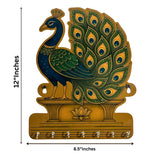 गैलरी व्यूवर में इमेज लोड करें, Webelkart Premium Wooden Decorative Peacock Wall Key Holder with 7 Hooks, Key Holder for Home Decor,Key Hanger for Wall (12&quot; Inches)