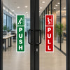 Load image into Gallery viewer, Webelkart Push Pull Door Sign Sticker Set | Self-Adhesive Wood Door Signs for Glass Doors | Push &amp; Pull Indicator Labels for Office, Hotel, Restaurant,Shop &amp; Commercial Entrances Set Of 2 ( 12 x 4" Inches )