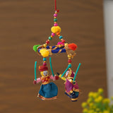 गैलरी व्यूवर में इमेज लोड करें, JaipurCrafts Round Wall Hanging Handmade Dolls and Puppet Door HangingsWall Decor Hanging Decorative Figurines for Home Office Decor Decorative Figurines Idol/Gifting Idol Showpiece 20.32 Cm