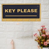 Load image into Gallery viewer, Webelkart Decorative Wall Mounted Key Holder with 6 Hooks – “Key Please” Key, Holder for Home Decor,Key Chain Holder Living Room &amp; Office (11" Inches)