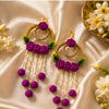 Load image into Gallery viewer, Webelkart Premium Purple Set of 2 with Shubh Labh Wall Hanging for Diwali Decoration| Wall Decor |Temple Decor Wall Hanging |Pooja and Home Decor Hanging (Elephant) (Purple)