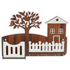 Load image into Gallery viewer, Webelkart Beautiful Wooden House Keys Hanger for Home Decor, Key Holder with Mobile Charging and Remote Stand for Home/Office Decor, Key Holder for Wall Decor (12" Inches)