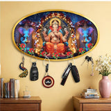 Load image into Gallery viewer, Webelkart Premium Lord Ganesha Wooden Key Holder for Wall Decor | 3D UV Printed Key Hanger | Decorative Wall Key Hanger for Home Entrance, Living Room Home Decor (11" Inches)