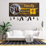 Load image into Gallery viewer, Webelkart Premium Customised Wooden Key Holder Wall Decoration Item for Home Decor Personalised Key Hanger I Key Stand I Gift Item (Size 12 x 6 inch) I 8 Hooks