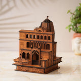 Load image into Gallery viewer, Webelkart Premium Khatu Shyam Ji Wooden Temple for Home Decoration car Dashboard Wooden Temple for Office - Khatu Shyam Mandir Model (8.66&quot; Inches) (Wood Finish)