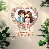 Load image into Gallery viewer, Webelkart Premium Couple Wall Hanging for Home Decor | Couple Gifts Forever Together Couple Design,Valentine Gift Item for Girlfriend/Boyfriend/Husband Wife Living Room Decoration (1)