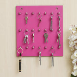 गैलरी व्यूवर में इमेज लोड करें, JaipurCrafts Premium Key Chain Hanging Board/Wall Hanging Key Holder (21 Hook- Pink)