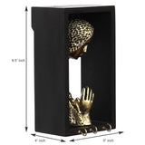 Load image into Gallery viewer, JaipurCrafts Beautiful Welcome Lady Showpiece Figurine with Wooden Shelf and Key Hanger (9.50&quot; x 4.00&quot; x 5.00&quot;) (Polyresine, Wood)