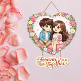 Load image into Gallery viewer, Webelkart Premium Couple Wall Hanging for Home Decor | Couple Gifts Forever Together Couple Design,Valentine Gift Item for Girlfriend/Boyfriend/Husband Wife Living Room Decoration (1)