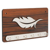 गैलरी व्यूवर में इमेज लोड करें, Webelkart Premium Wooden Key Holder for Wall | Decorative Feather Design Key Hanger with 6 Hooks | Wall Mounted Key Organizer for Home, Office, Entrance &amp; Living Room (10" Inches)
