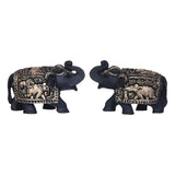 गैलरी व्यूवर में इमेज लोड करें, Webelkart Premium Set of 2 Resin Elephant tusks Statues, Animal Figurines Decorative Showpieces for Home Decor|Table &amp; Gift Article,Animal Decorative Showpiece (6.30&quot; Inches)