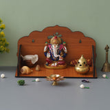 Load image into Gallery viewer, JaipurCrafts Premium OM Wooden Temple Beautiful Plywood Mandir Pooja Room Home Decor Office/Home Temple (Brown)
