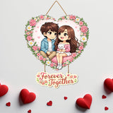 Load image into Gallery viewer, Webelkart Premium Couple Wall Hanging for Home Decor | Couple Gifts Forever Together Couple Design,Valentine Gift Item for Girlfriend/Boyfriend/Husband Wife Living Room Decoration (1)