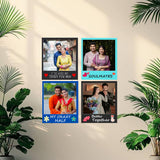 Load image into Gallery viewer, Webelkart Premium Wooden customised Photo Fridge Magnets Designed for an Adorable Couple - 4 x 4 inches, Fridge Magnets Refrigerator Stylish (Set of 4)