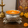 Load image into Gallery viewer, Webelkart Premium Decorative Gold Plated Urli Bowl | Floating Flower Bowl for Home Décor | Urli for Living Room,Temple | Ideal for Diwali, Wedding &amp; Housewarming Gift (Silver-Peacock)