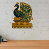 गैलरी व्यूवर में इमेज लोड करें, Webelkart Premium Wooden Decorative Peacock Wall Key Holder with 7 Hooks, Key Holder for Home Decor,Key Hanger for Wall (12&quot; Inches)