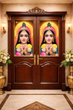 गैलरी व्यूवर में इमेज लोड करें, Webelkart Premium Radha Rani Wall Painting with Golden Frame | Painting for Home Office Decor, Living Room &amp; Office Décor | Decorative Wall Art For Home (18 x 10 Inches)