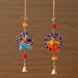 Load image into Gallery viewer, JaipurCrafts Handmade Rajasthani Idol/Door Hangings/Wall Hanging/Home and Office Decor/Home Furnishin Jaipuri Couples (puppetswallhanging-2)