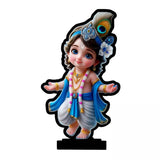 Load image into Gallery viewer, Webelkart Premium Little Krishna Idol Figurine with Traditional Dress, Table Stand, Home and Office Decor, 4 x 6 inches | Decorative Items for Home