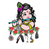Load image into Gallery viewer, Webelkart Beautiful Krishna Designer Wooden Key Holder for Home/Office Decor/Key Hanger for Wall Decor,Key Holder for Home,Diwali Decorative Item (10" Inches)