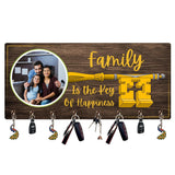 Load image into Gallery viewer, Webelkart Premium Customised Wooden Key Holder Wall Decoration Item for Home Decor Personalised Key Hanger I Key Stand I Gift Item (Size 12 x 6 inch) I 8 Hooks
