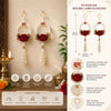 Load image into Gallery viewer, Webelkart Premium Set of 2 with Shubh Labh Wall Hanging for Diwali Decoration| Wall Decor |Temple Decor Wall Hanging |Pooja and Home Decor Hanging (Elephant) (White)
