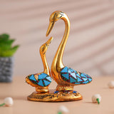 गैलरी व्यूवर में इमेज लोड करें, Webelkart Beautiful Kissing Duck Showpiece for Home,Swan Couple Showpiece for Home |Stone Work | Elegant Tabletop Statue for Living Room, Bedroom &amp; Gift Purpose and Office Decor(5" Inches)