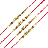 गैलरी व्यूवर में इमेज लोड करें, Webelkart Set of 4 Stone Rakhi for Bhaiya and Kids with Fridge Magnet,Rakhi for Brother Bhabhi, Raksha Bandhan Combo Pack,Rakhi for Brother and Sister with Greeting Card Roli Chawal