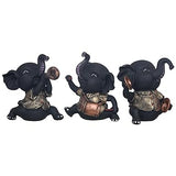 गैलरी व्यूवर में इमेज लोड करें, JaipurCrafts Premium Decorative Baby Elephant Showpiece Statue for Home and Office Decor and Gift Itam- (20.32 Cm Set of 3)