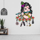 Load image into Gallery viewer, Webelkart Beautiful Krishna Designer Wooden Key Holder for Home/Office Decor/Key Hanger for Wall Decor,Key Holder for Home,Diwali Decorative Item (10" Inches)