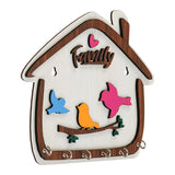 Load image into Gallery viewer, Webelkart Premium Cute Birds Hut Shape Wooden Keys Hanger for Home/Office Decor, Key Holder for Wall Decor/Home Decorative Gift Item (Off White)