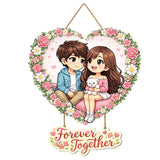 Load image into Gallery viewer, Webelkart Premium Couple Wall Hanging for Home Decor | Couple Gifts Forever Together Couple Design,Valentine Gift Item for Girlfriend/Boyfriend/Husband Wife Living Room Decoration (1)