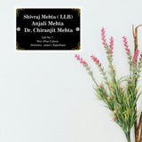 गैलरी व्यूवर में इमेज लोड करें, Webelkart Antique Acrylic Customised House Name Plate For Home Entrance Outdoor - Black, Door name plates | Name Plate For Home, Office &amp; Outdoor Entrance (12 x 8 inches)