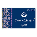 Load image into Gallery viewer, Webelkart Premium Blue Acrylic Customised House Name Plate For Home Entrance Outdoor - Office Name Plate (12 x 8&quot; Inches)