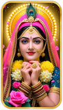 गैलरी व्यूवर में इमेज लोड करें, Webelkart Premium Radha Rani Wall Painting with Golden Frame | Painting for Home Office Decor, Living Room &amp; Office Décor | Decorative Wall Art For Home (18 x 10 Inches)