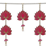 गैलरी व्यूवर में इमेज लोड करें, JaipurCrafts Premium Lotus Wall Hanging Door Hanging for Diwali/Bandarwal/Toran for Door, Traditional Bandarwal for Door, 40&quot; inch Length Multicolor