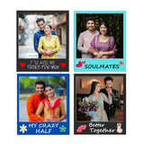Load image into Gallery viewer, Webelkart Premium Wooden customised Photo Fridge Magnets Designed for an Adorable Couple - 4 x 4 inches, Fridge Magnets Refrigerator Stylish (Set of 4)