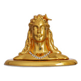 Load image into Gallery viewer, Webelkart Premium Metal Adiyogi Shiva Statue for Home and Car Dashboard (Self Adhesive, 2.5 in) (Gold)
